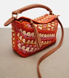 Loewe Paula's Ibiza Puzzle Mini raffia top-handle bag