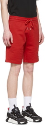 Moncler Red Cotton Shorts