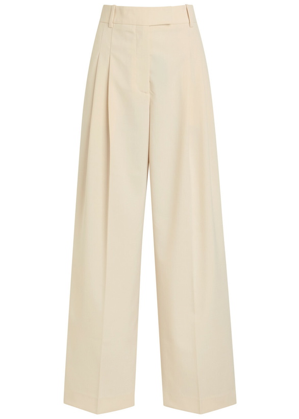 Photo: BY Malene Birger Cymbaria Wide-leg Woven Trousers Cream