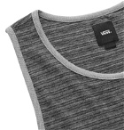 Vans - Balboa II Logo-Embroidered Striped Cotton-Jersey Tank Top - Gray