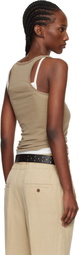 Isabel Marant Taupe Helma Silk Tank Top