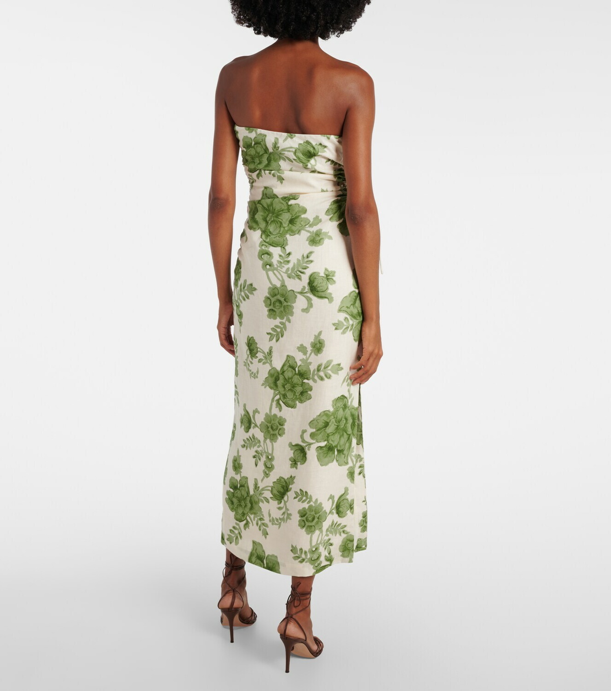 SIR Gardella cutout floral linen midi dress
