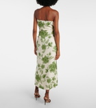 SIR Gardella cutout floral linen midi dress