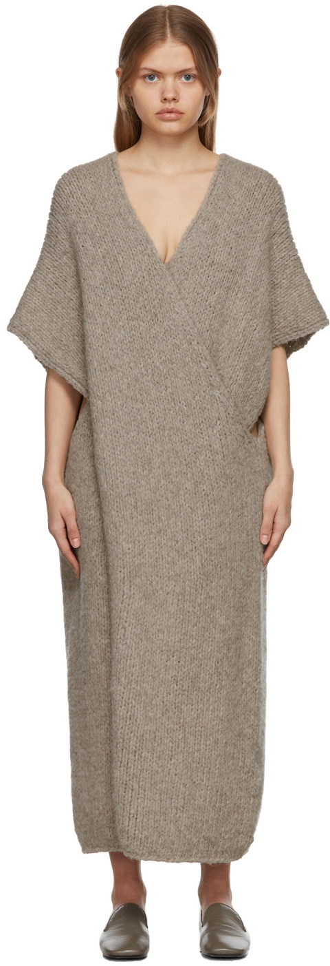 Lauren Manoogian Beige Handknit Cable Dress Lauren Manoogian