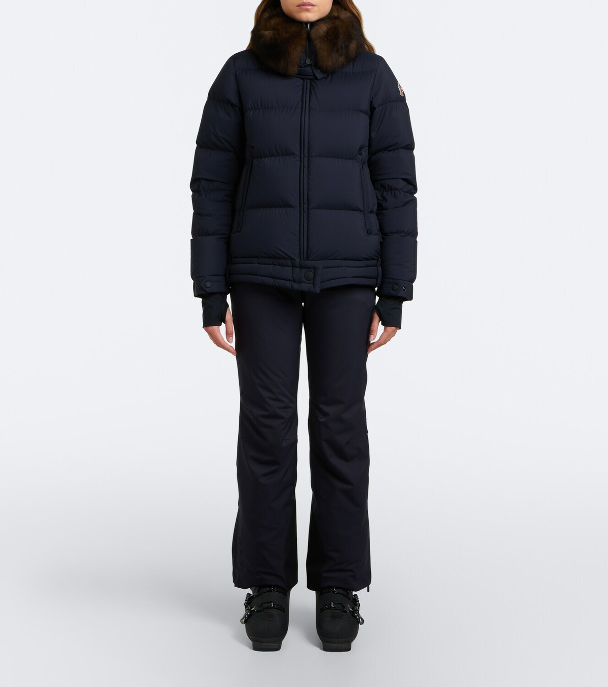 Moncler Grenoble Arrabas shearling-trimmed ski jacket