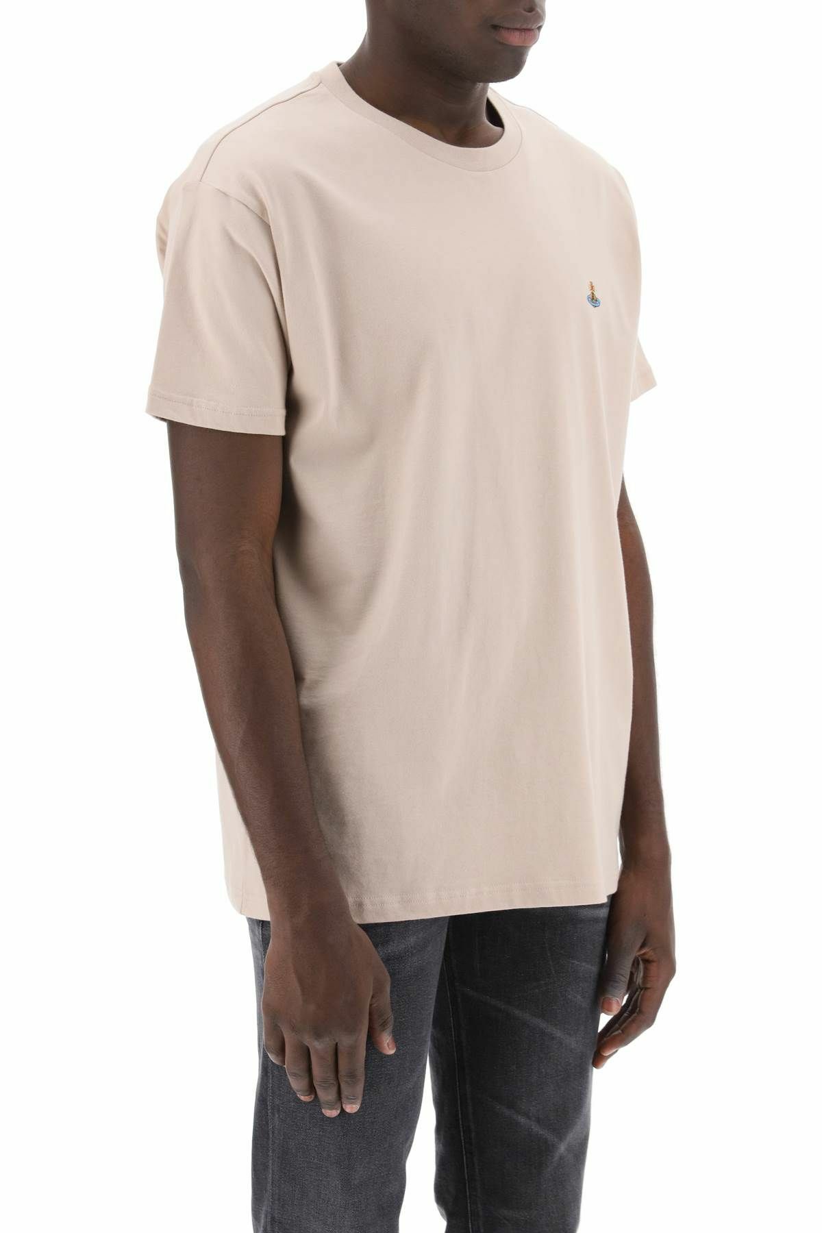 VIVIENNE WESTWOOD classic t-shirt with orb logo Beige