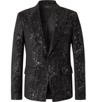 AMIRI - Slim-Fit Embroidered Velvet Suit Jacket - Black