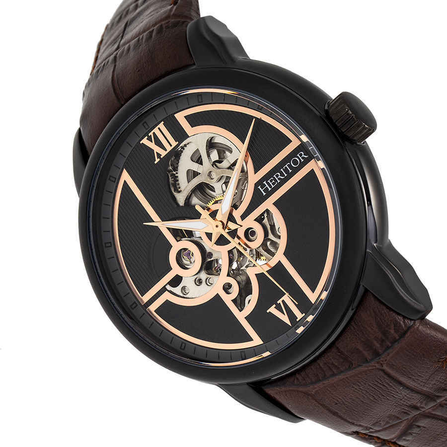 Heritor Sanford Automatic Black Dial Mens Watch HR8306