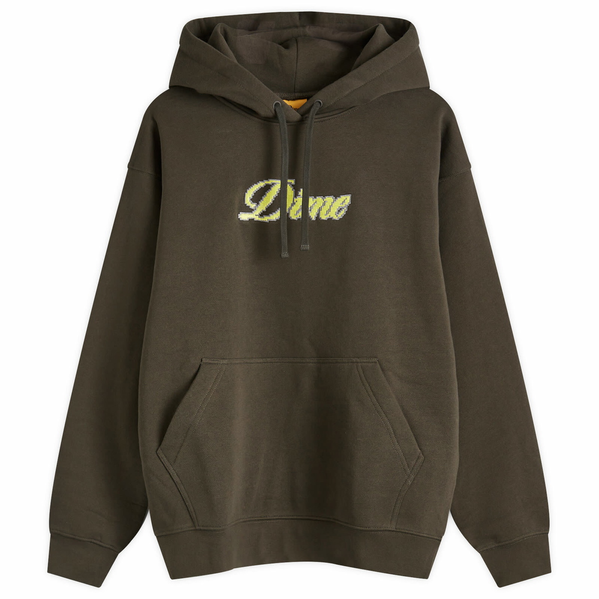 【DIME】 Pixel Cursive Hoodie / Vintage Black Dime Men's Pixel Cursive Hoodie in Vintage Black Dime