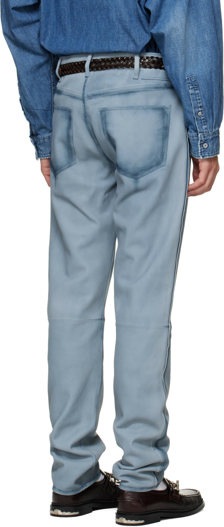 Acne Studios Blue 1979 Suede Trousers