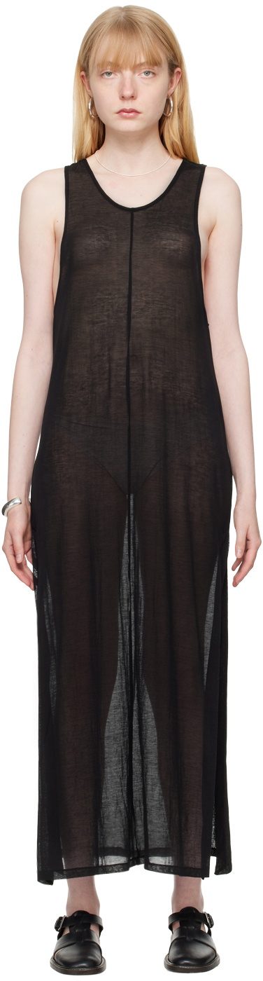 AURALEE Black Vented Maxi Dress