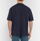 Balenciaga - Logo-Print Cotton-Jersey T-Shirt - Men - Navy