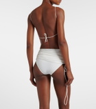 Christopher Esber Ring-detail ruched bikini top