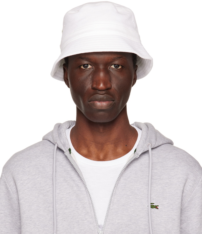 Photo: Lacoste White Patch Bucket Hat