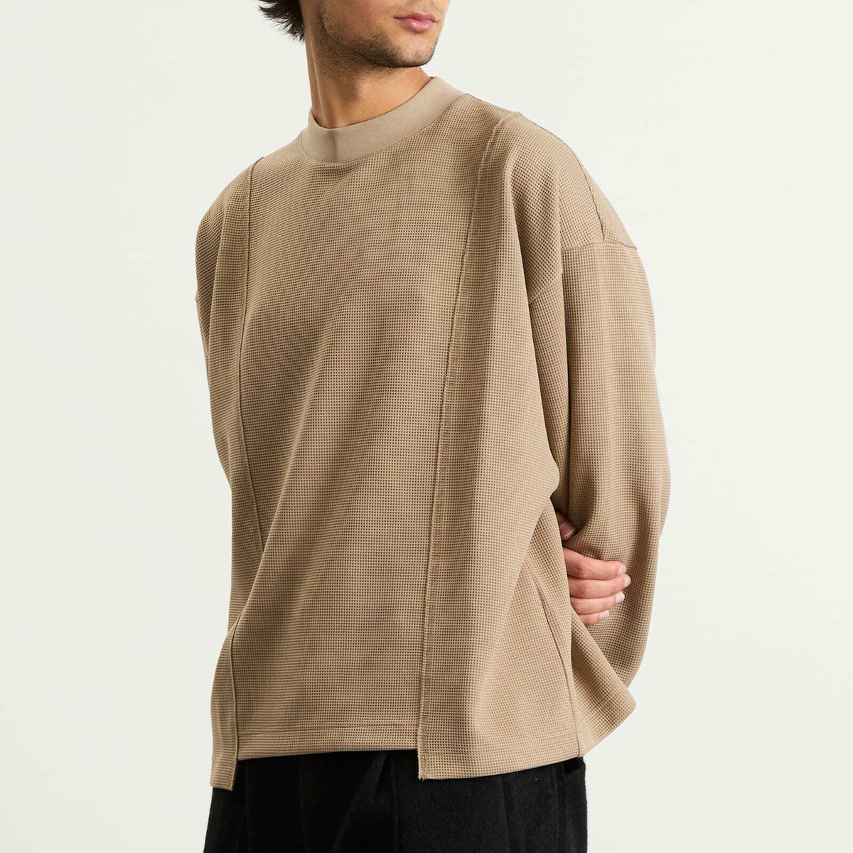 Gander Men's Waffle Long Sleeve Top in Walnut