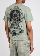 Warren Lotas Dark Feast Printed Cotton T-shirt Grey
