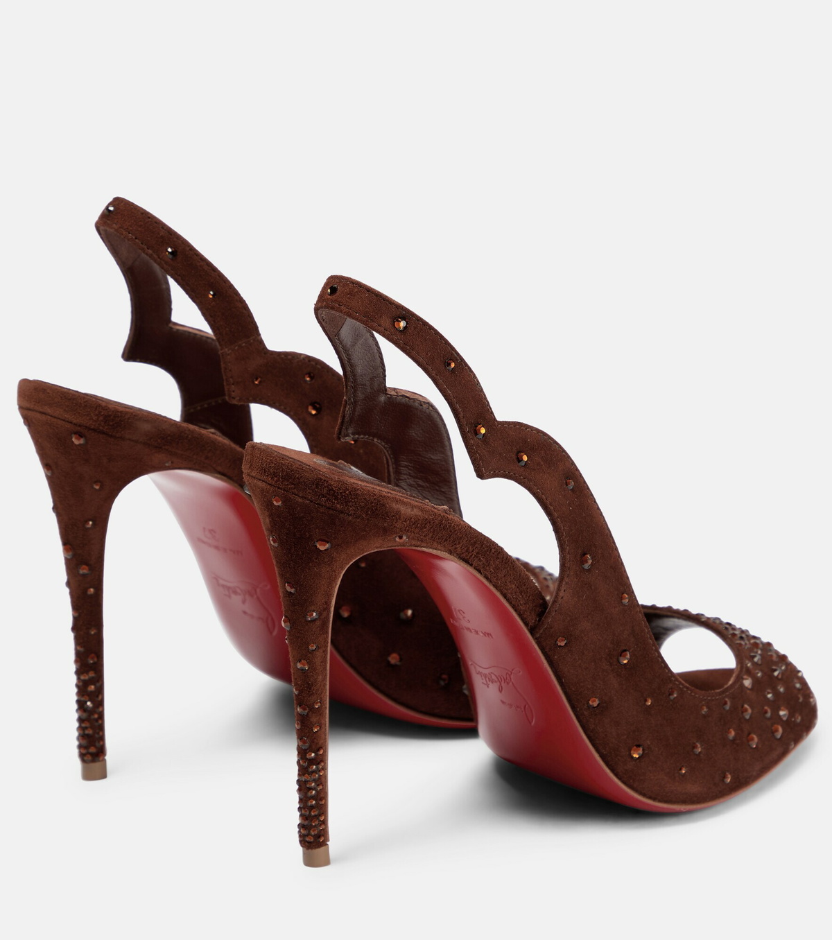 Christian Louboutin - Nudes Degrachick suede sandals
