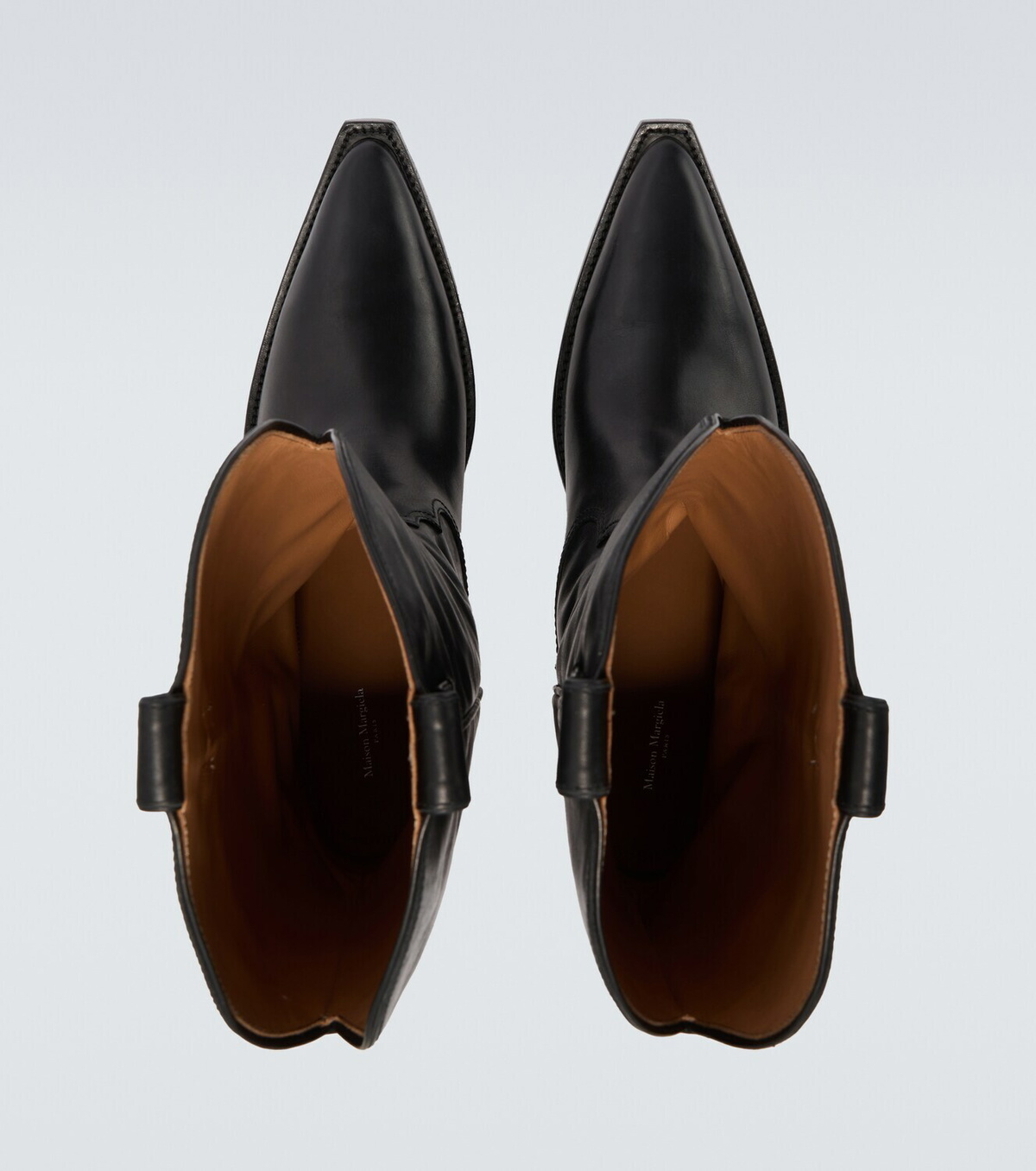 Maison Margiela Heel-Less leather cowboy boots