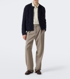 Saint Laurent Pleated wool and mohair straight pants