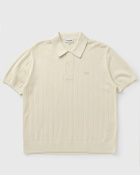 Fluid Ribbed Knit Polo Collar Sweater