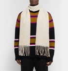 Acne Studios - Canada Skinny Fringed Mélange Wool Scarf - Beige