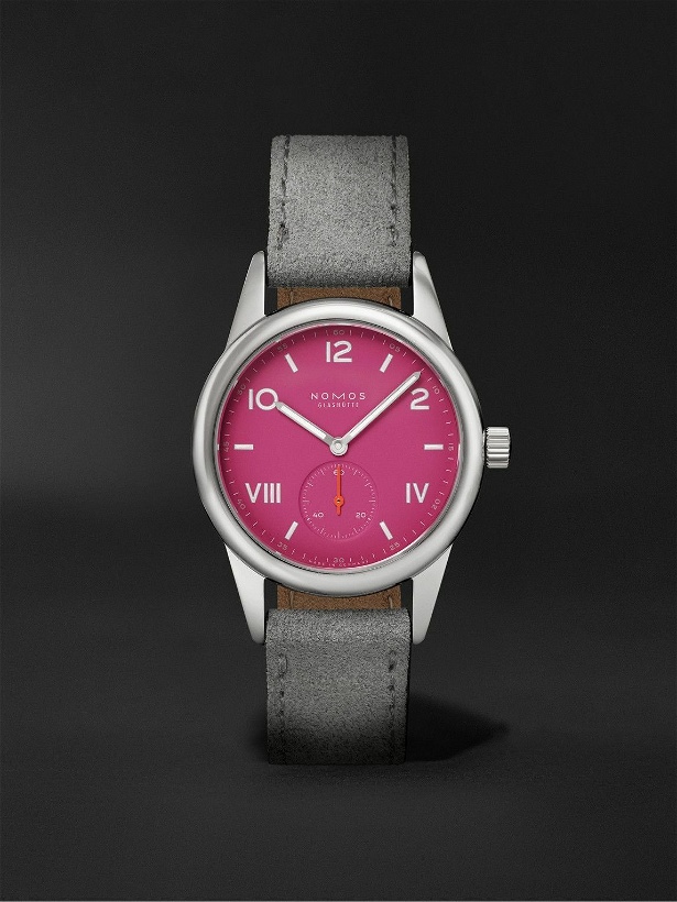 Photo: NOMOS Glashütte - Club Campus Hand-Wound 36mm Stainless Steel and Leather Watch, Ref. No. 711