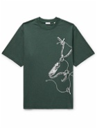Burberry - Printed Cotton-Jersey T-Shirt - Green