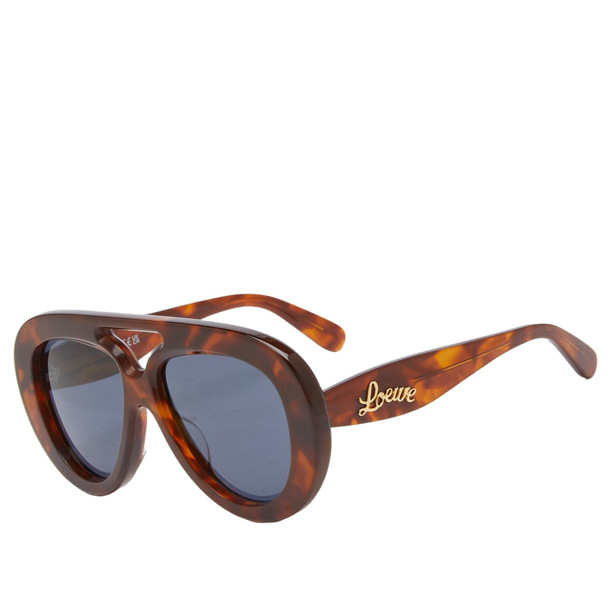 Loewe Eyewear Loewe Acetate Curvy Sunglasses in Blonde  display picture 1