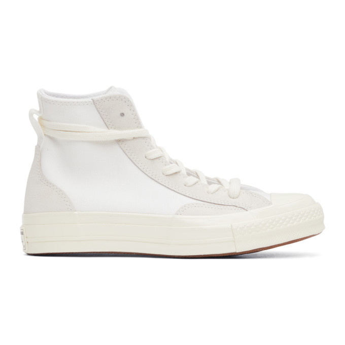 Photo: Converse White and Grey Final Club Chuck 70 High Sneakers