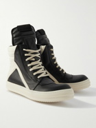 Rick Owens - Geobasket Two-Tone Leather High-Top Sneakers - Black