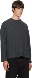 mfpen Gray Round Neck Sweater