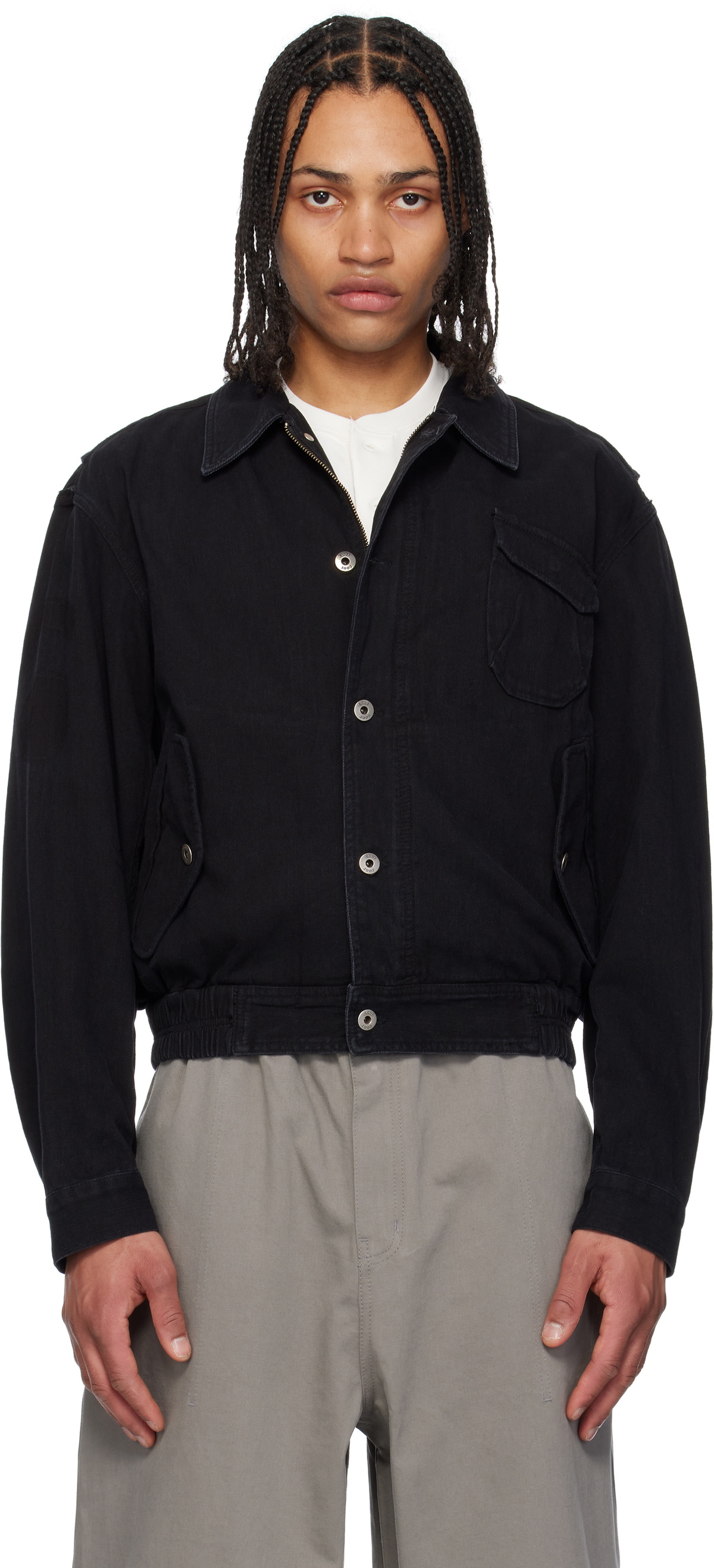 COOR Black Bio Washed M-51 Denim Jacket