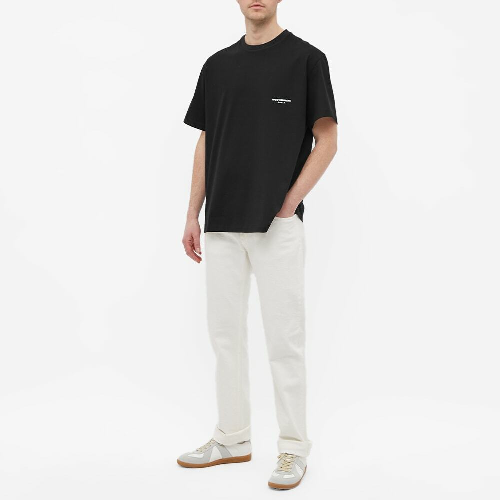 Wooyoungmi Men's Basic Back Logo T-Shirt in Black Wooyoungmi