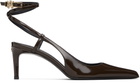 AMIRI Brown 'MA' Kitten Heels