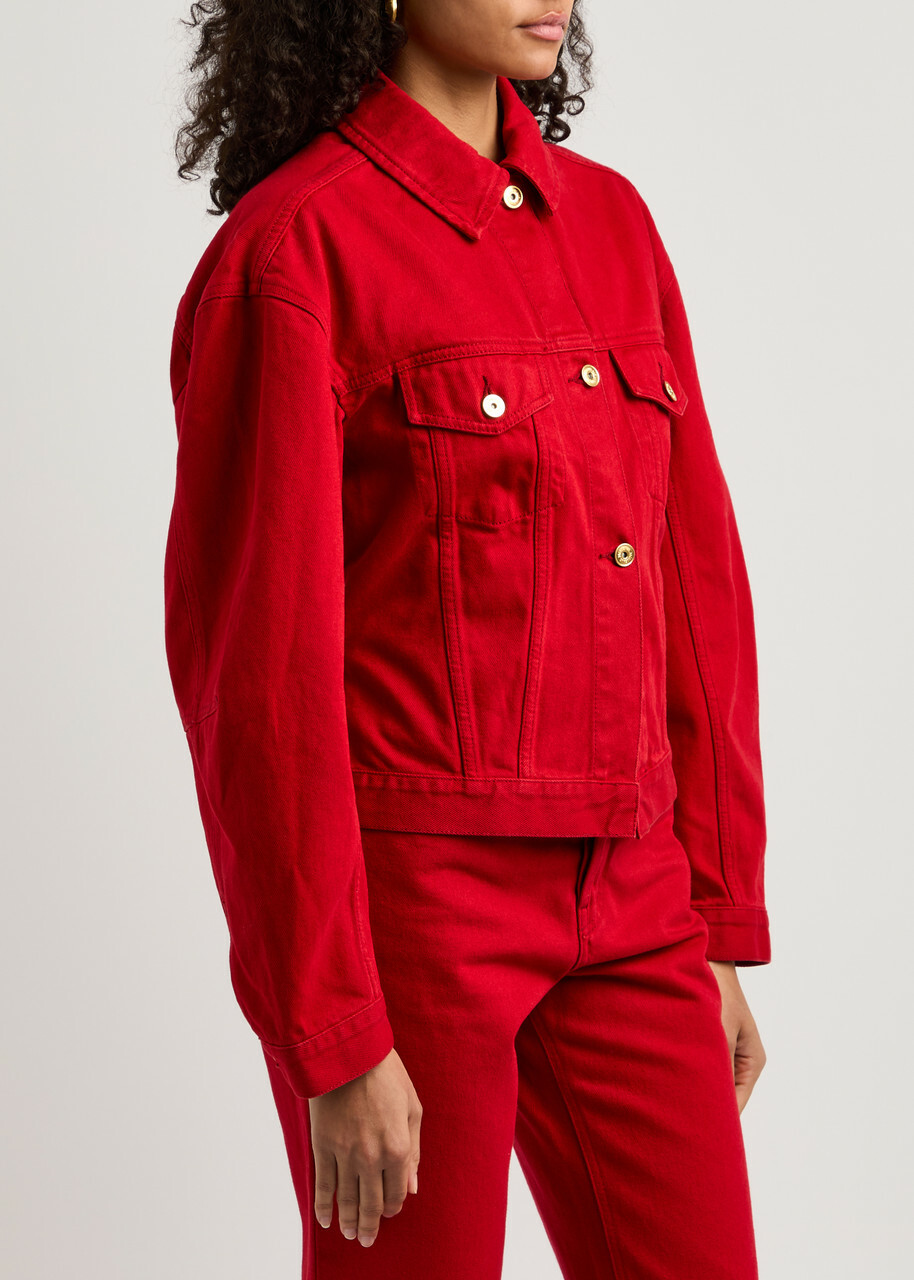Jacquemus La Veste De-Nîmes Denim Jacket Red Jacquemus