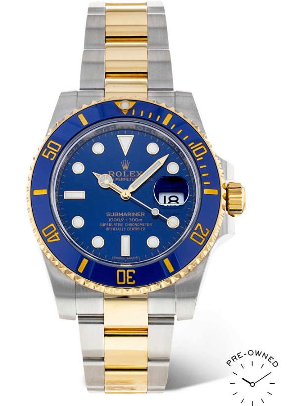 Photo: ROLEX - Pre-Owned 2008 Submariner Automatic 40mm Oystersteel and 18-Karat Gold Watch, Ref No. 16613