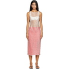 RESCHA SSENSE Exclusive Pink Dharee Transparent Midi Dress