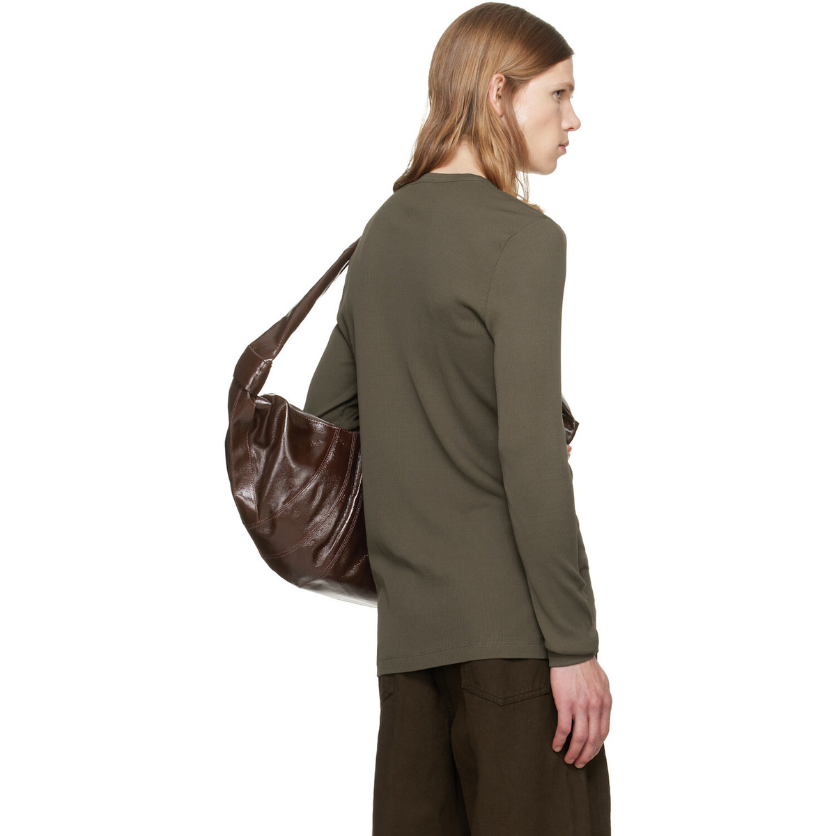 LEMAIRE Brown Long-Sleeve T-shirt