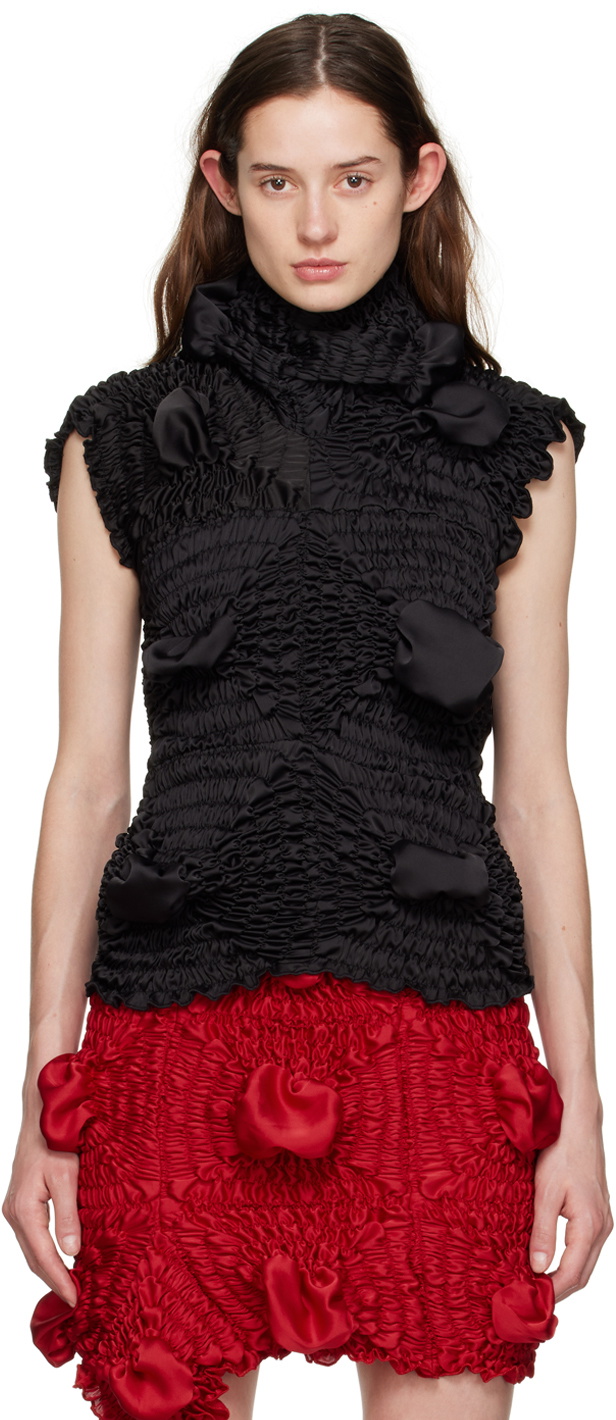 Feben Black Twist Blouse