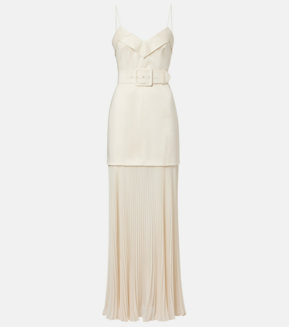 Rebecca Vallance Bailey belted pleated maxi dress