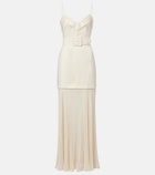 Rebecca Vallance Bailey belted pleated maxi dress