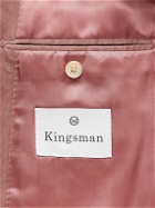 Kingsman - Slim-Fit Shawl-Collar Cotton and Linen-Blend Velvet Tuxedo Jacket - Pink