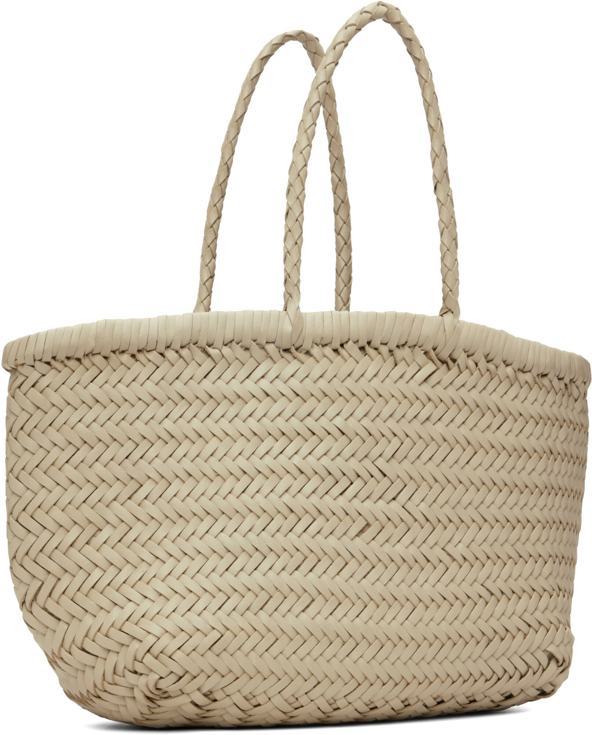 Dragon Diffusion Gray Mini Flat Gora Basket Bag