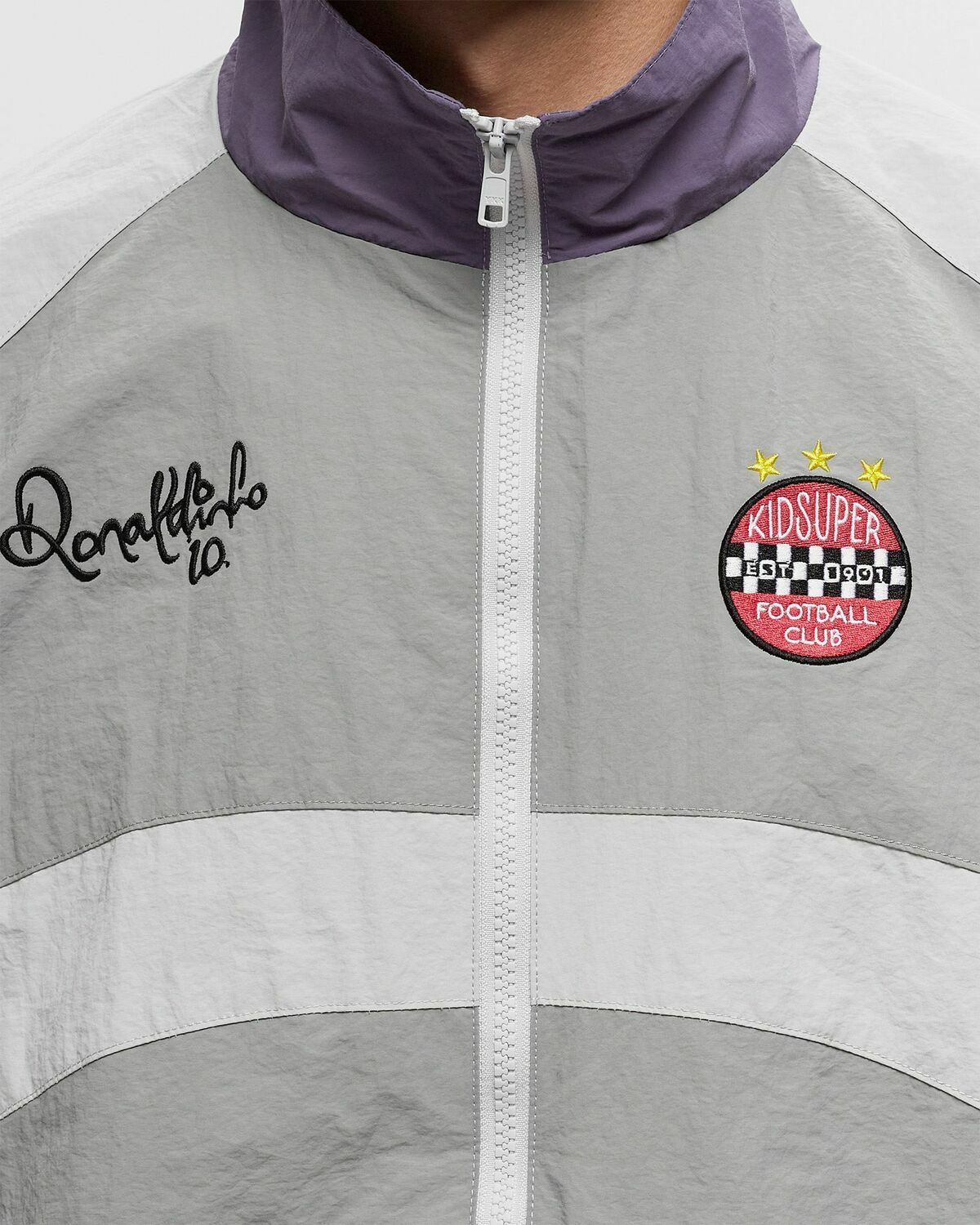 Kid Super Studios X Ronaldinho Windbreaker Grey Track Jackets
