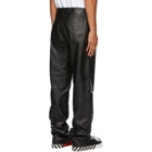 Off-White Black Leather Formal Pants