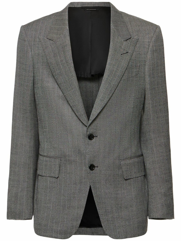 Photo: TOM FORD Shelton Herringbone Blazer