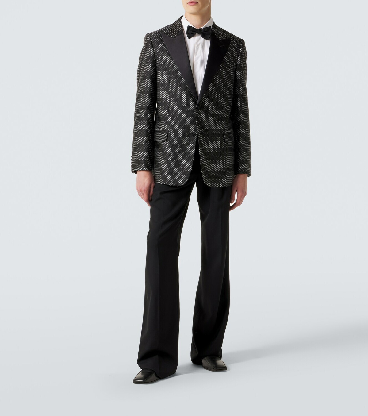 Valentino Polka-dot jacquard tuxedo jacket