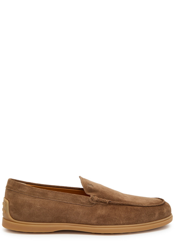 Photo: Tods Gomma Suede Loafers Brown