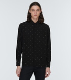 Saint Laurent - Embroidered silk crêpe de chine shirt