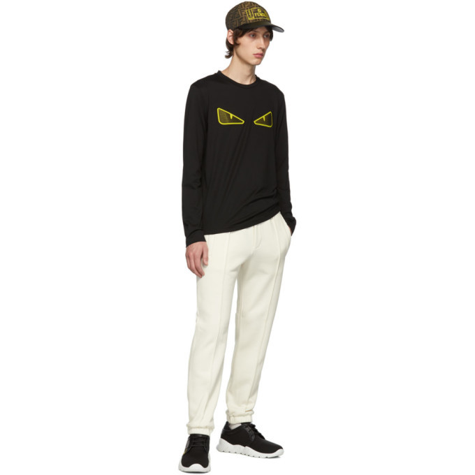 Fendi Black Mesh Bag Bugs Long Sleeve T-Shirt Fendi